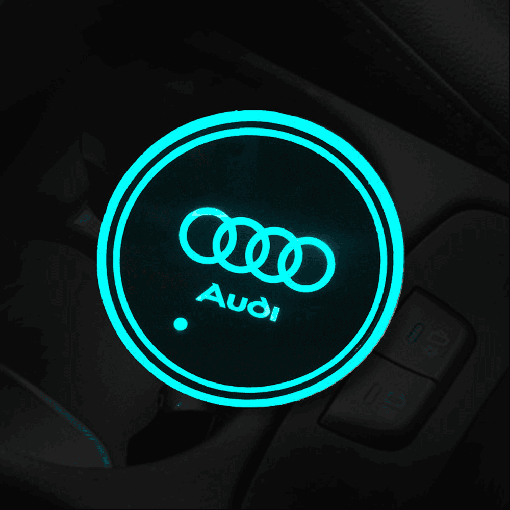 Audi-kompatibler LED-Untersetzer mit intelligenter Leuchtfunktion