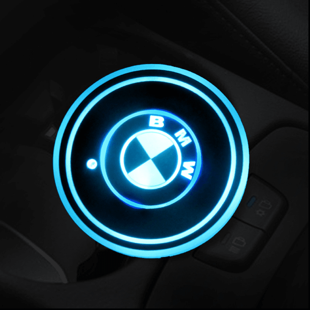 BMW-kompatible LED-Untersetzer-LED-Getränkehalterbeleuchtung mit