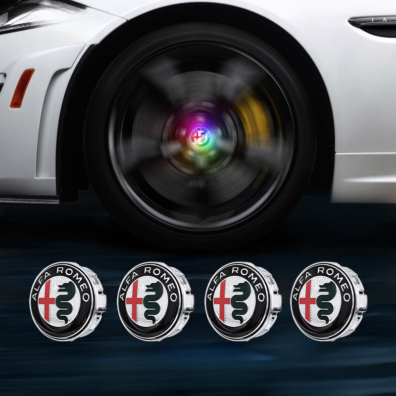 Suitable For Alfa Romeo Magnetic Suspension Hub Caps & LED Suspension Luminous Wheel Hub Lights