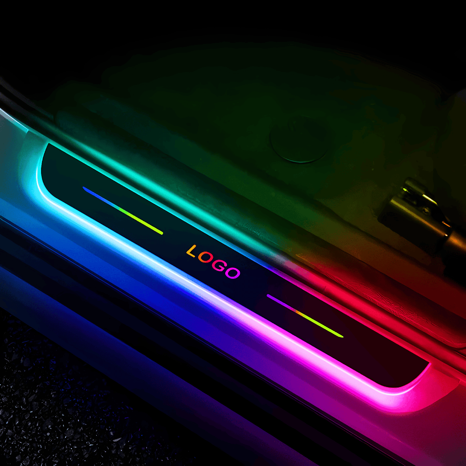 Automobile AI Intelligent LED Colorful Car Door Sill-All Car Brand Or Models
