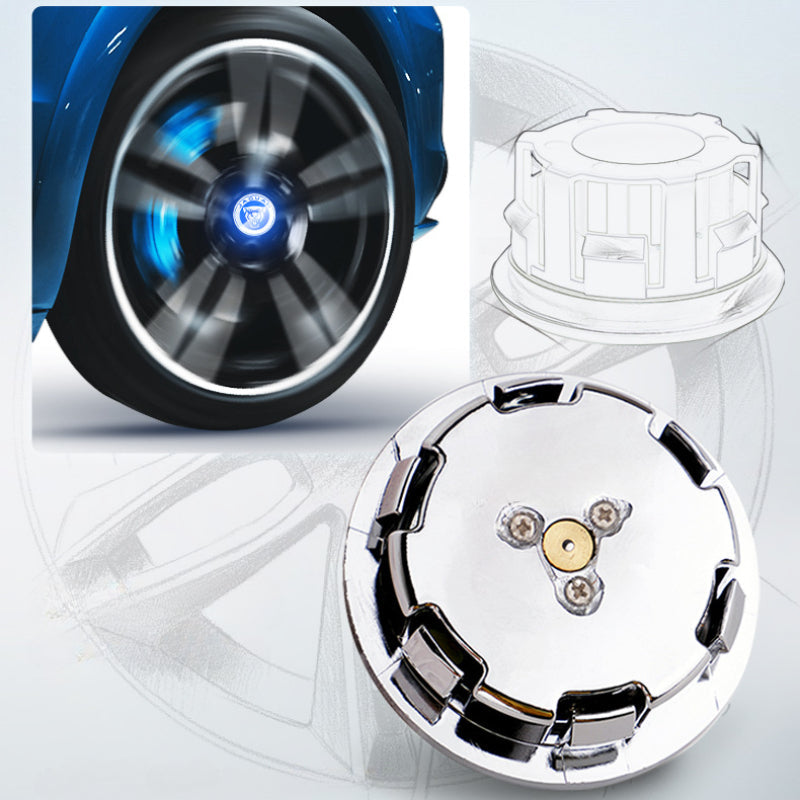 Suitable For Jaguar Magnetic Suspension Hub Caps & LED Suspension Luminous Wheel Hub Lights