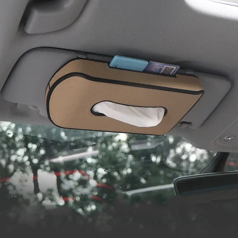 Car Multi-Functional Tissue Box Mask Dispenser Car Pillow Tissue Box Sun Visor Tissue Box