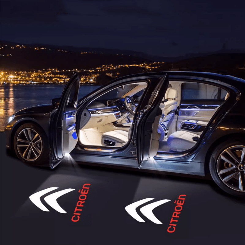 4Pcs Projecteur LED Logo de porte de voiture BMW plusieur série