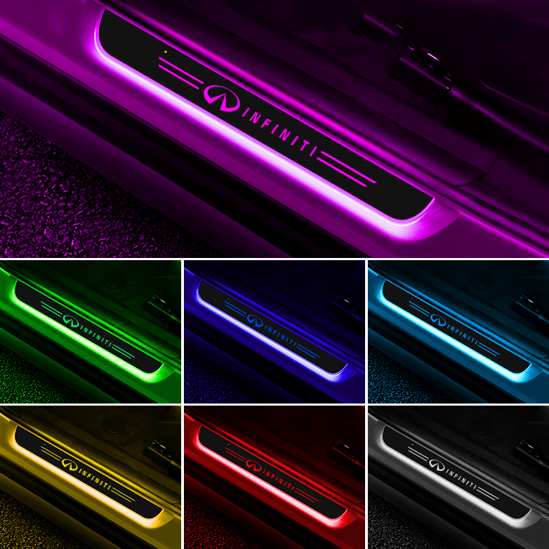 Infiniti Compatible Intelligent LED Colorful Car Door Sill Protector