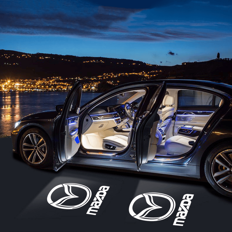 Mazda Compatible HD Door Welcome Light Puddle Light Miniature Logo Projector Floor Lamp - Customizable