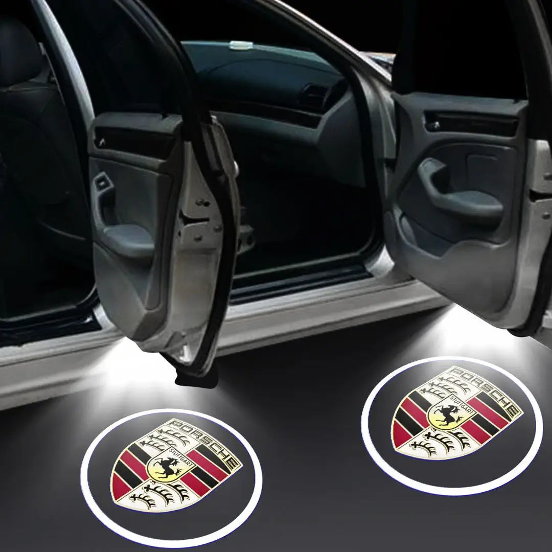 Porsche Compatible HD Door Welcome Light Puddle Light Micro Logo Projector Light Floor Light-Customizable