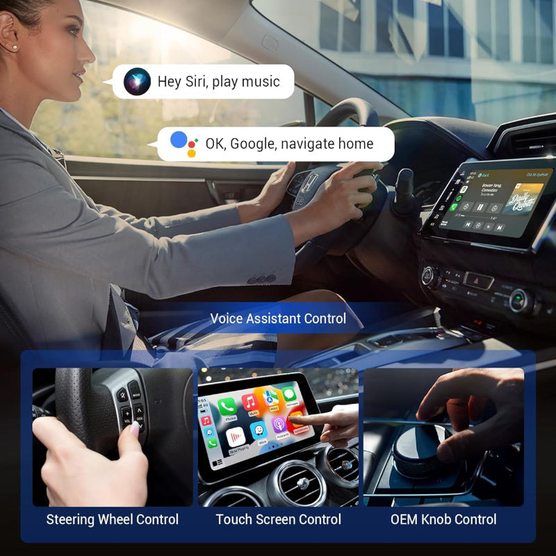 Play2Video Pro Wireless CarPlay Integrated Adapter Compatible with Android/IOS